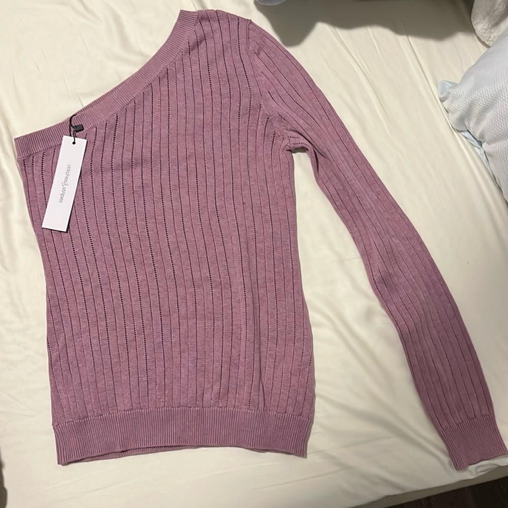 New never worn one shoulder long sleeve top